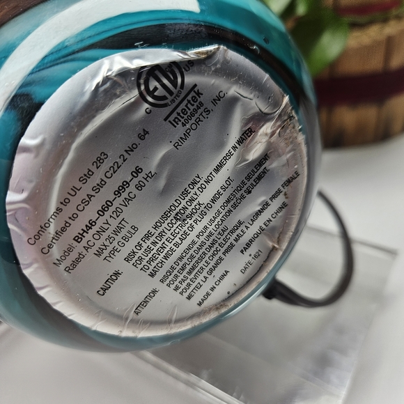 VP Home Lamp Wall Plug-in Wax Warmer for Scented Wax Viridian Swirl Radiant Art - Picture 6 of 11